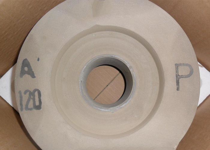 Rubber Grinding Wheel 300X100X75 A120 Rubber bonded Brown fused alumina